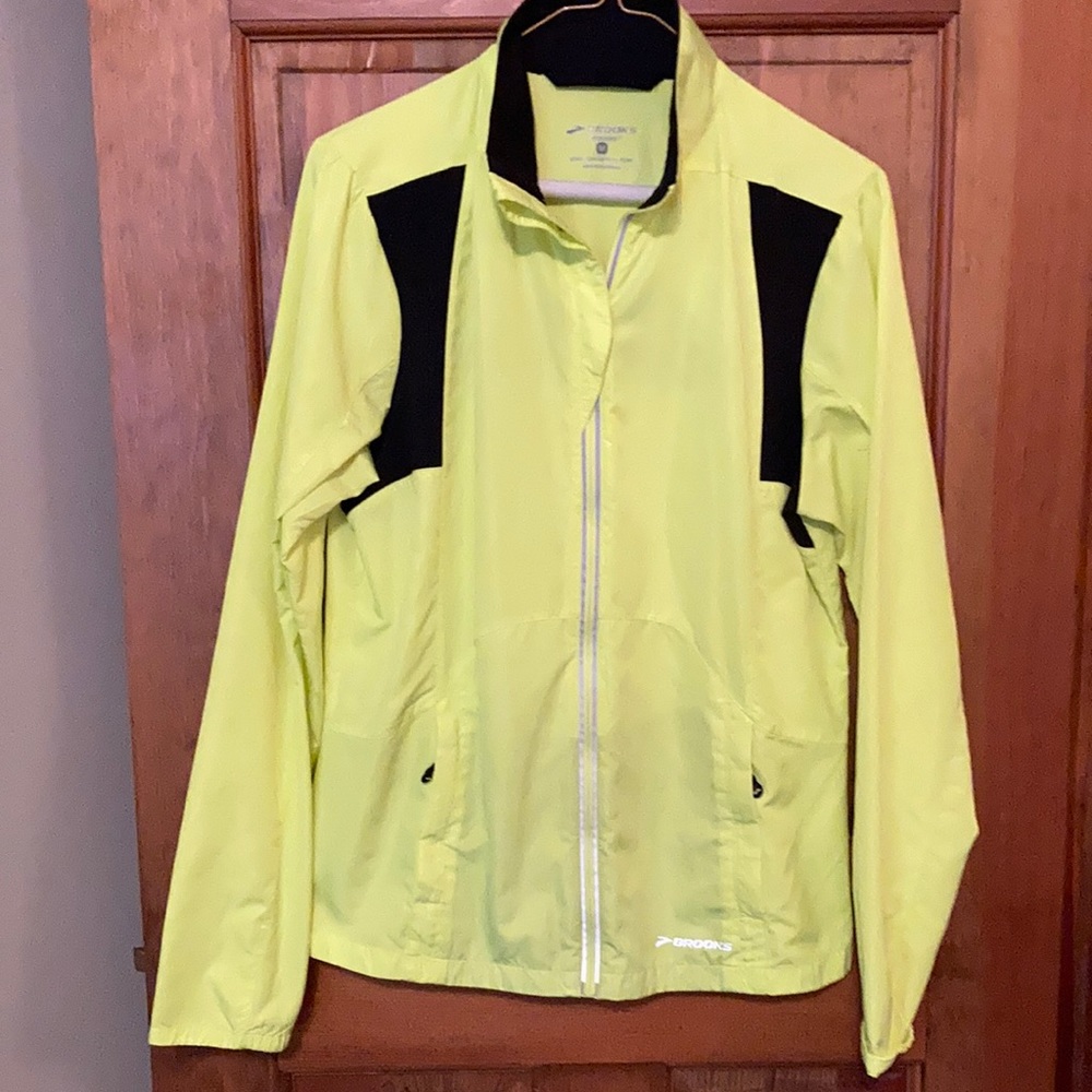 Lightweight yellow neon running jacket